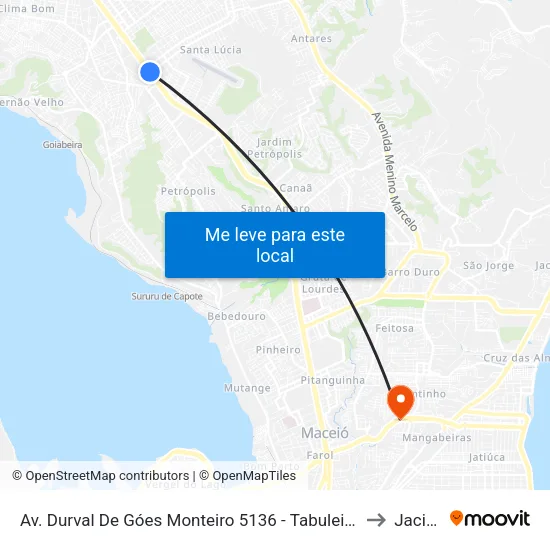 Av. Durval De Góes Monteiro 5136 - Tabuleiro Do Martins Maceió - Al Brasil to Jacintinho map