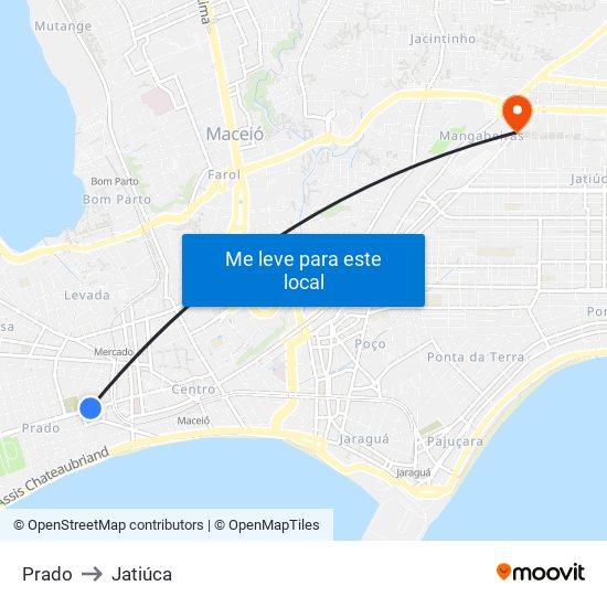 Prado to Jatiúca map