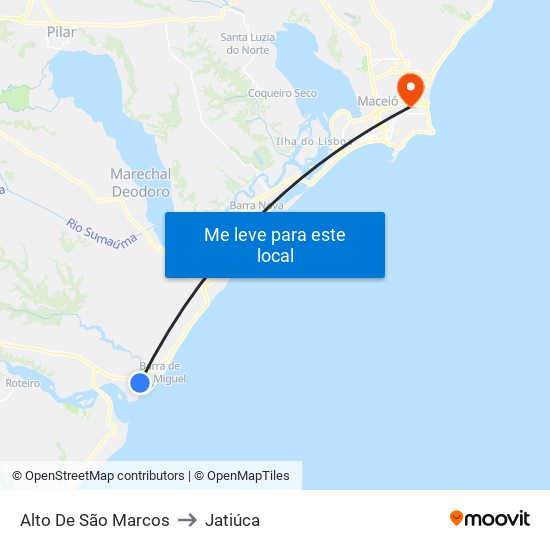 Alto De São Marcos to Jatiúca map