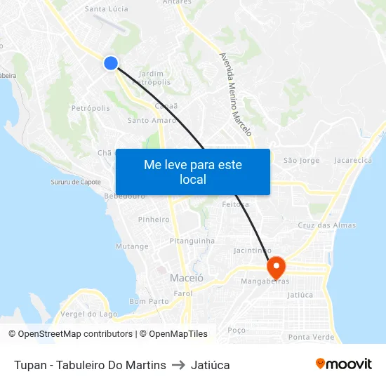 Tupan - Tabuleiro Do Martins to Jatiúca map