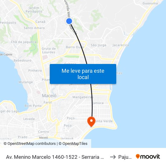 Av. Menino Marcelo 1460-1522 - Serraria Maceió - Al Brazil to Pajuçara map