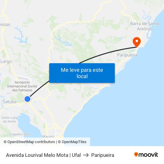 Avenida Lourival Melo Mota | Ufal to Paripueira map