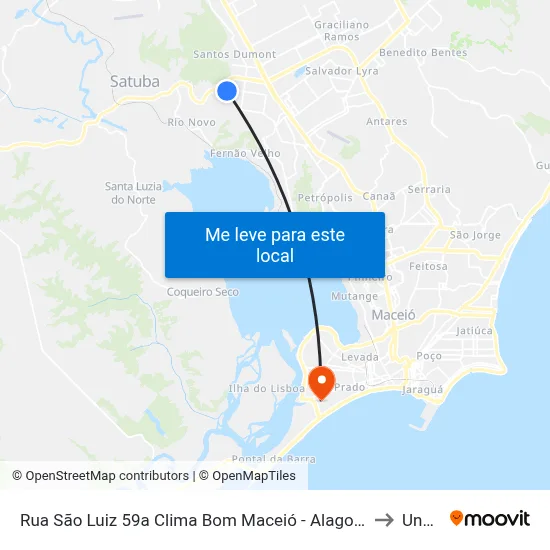 Rua São Luiz 59a Clima Bom Maceió - Alagoas 57060-260 Brasil to Uncisal map