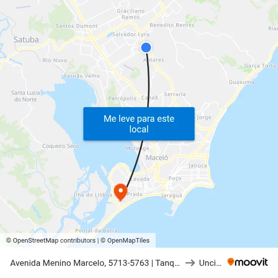 Avenida Menino Marcelo, 5713-5763 | Tanque Cheio to Uncisal map
