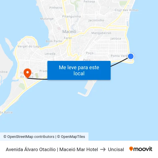 Avenida Álvaro Otacílio | Maceió Mar Hotel to Uncisal map