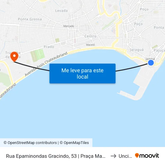 Rua Epaminondas Gracindo, 53 | Praça Manoel Duarte to Uncisal map