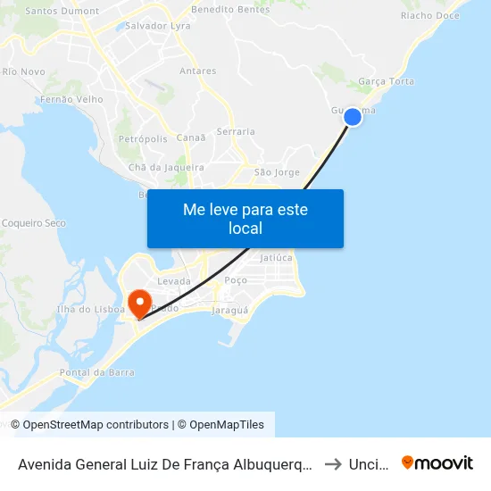 Avenida General Luiz De França Albuquerque, 32 to Uncisal map