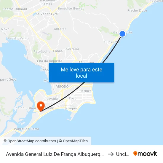 Avenida General Luiz De França Albuquerque, 255 to Uncisal map