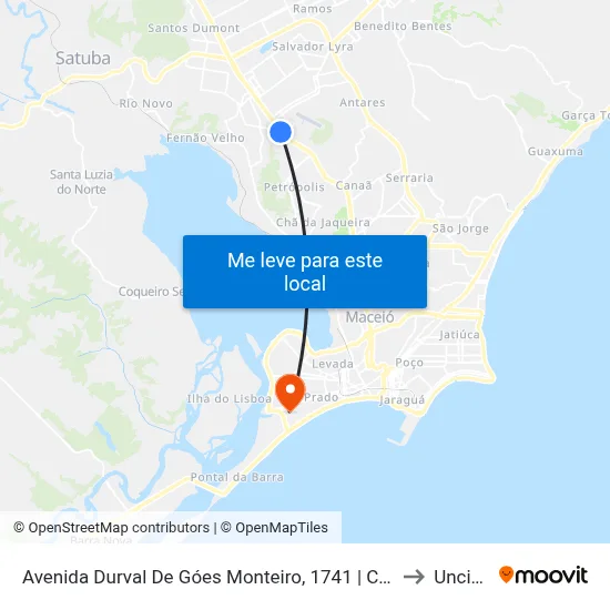 Avenida Durval De Góes Monteiro, 1741 | Carajás to Uncisal map