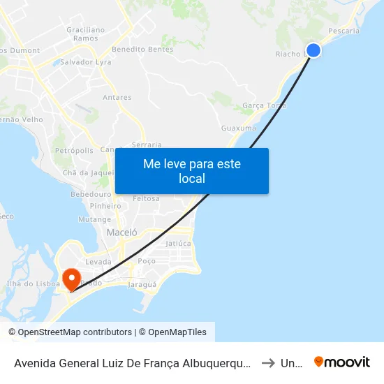 Avenida General Luiz De França Albuquerque, S/N | Al-101 Norte to Uncisal map