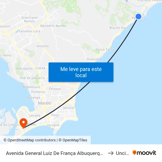Avenida General Luiz De França Albuquerque | Aabb to Uncisal map