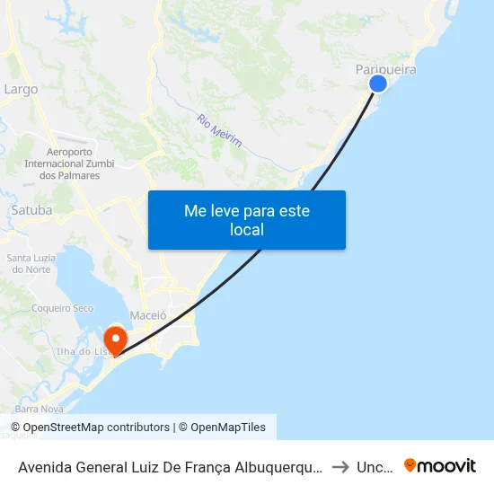 Avenida General Luiz De França Albuquerque, 1495-1581 to Uncisal map