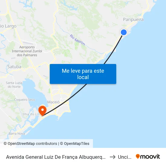 Avenida General Luiz De França Albuquerque, 01 to Uncisal map