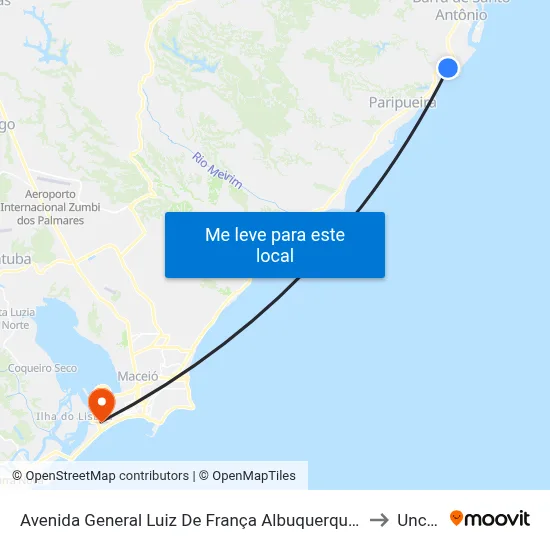 Avenida General Luiz De França Albuquerque, 2958-2974 to Uncisal map