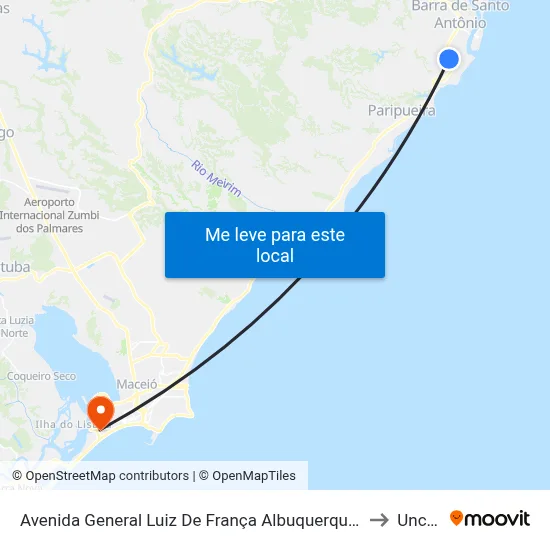 Avenida General Luiz De França Albuquerque, 4468-4500 to Uncisal map
