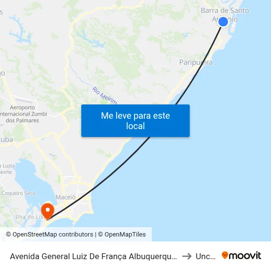 Avenida General Luiz De França Albuquerque, 6579-6605 to Uncisal map