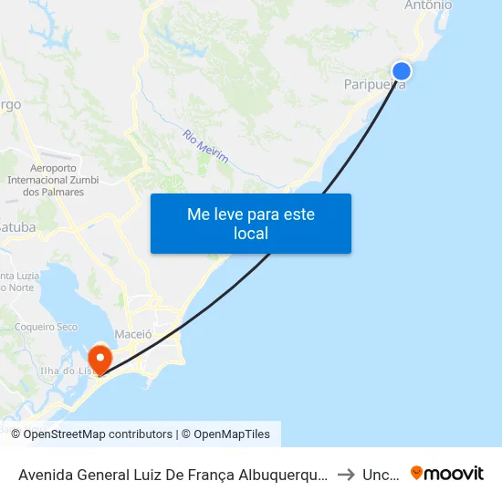 Avenida General Luiz De França Albuquerque, 5221-5337 to Uncisal map