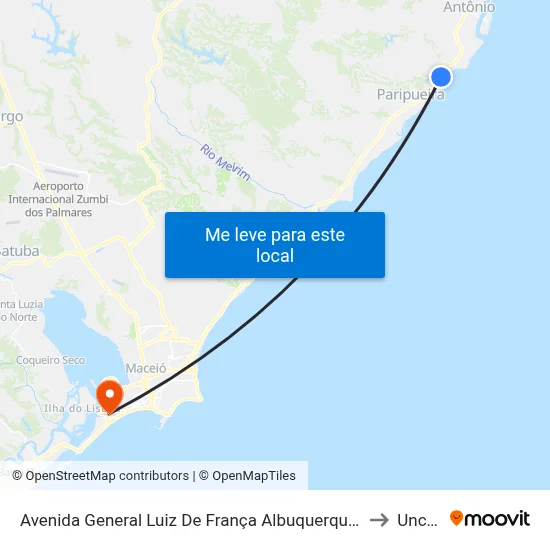 Avenida General Luiz De França Albuquerque, 5453-5723 to Uncisal map
