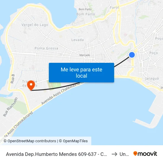 Avenida Dep.Humberto Mendes 609-637 - Centro Maceió - Al Brasil to Uncisal map