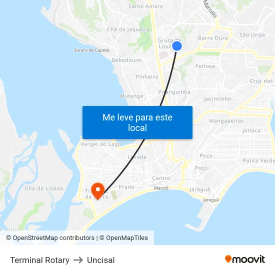 Terminal Rotary to Uncisal map