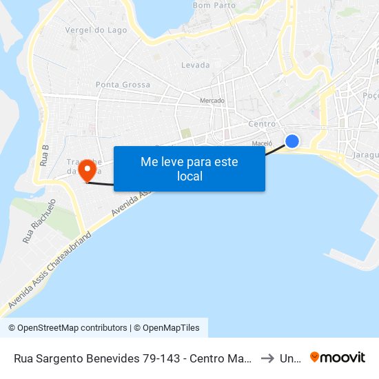 Rua Sargento Benevides 79-143 - Centro Maceió - Al 57020-690 Brasil to Uncisal map