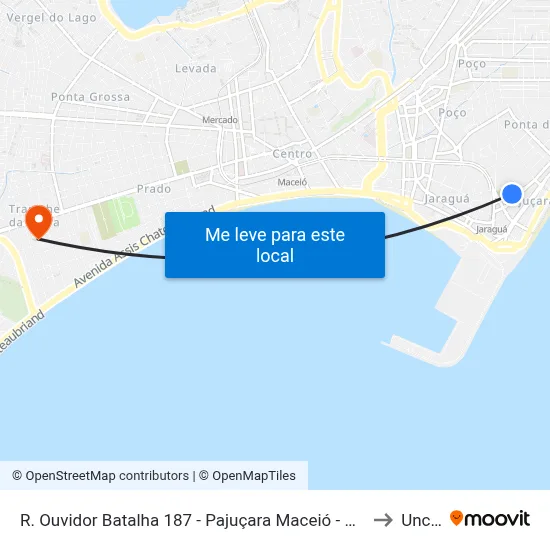 R. Ouvidor Batalha 187 - Pajuçara Maceió - Al 57030-130 Brasil to Uncisal map