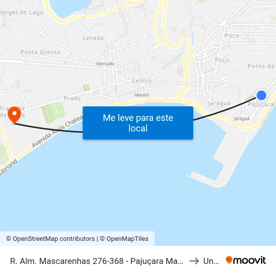 R. Alm. Mascarenhas 276-368 - Pajuçara Maceió - Al 57030-010 Brasil to Uncisal map
