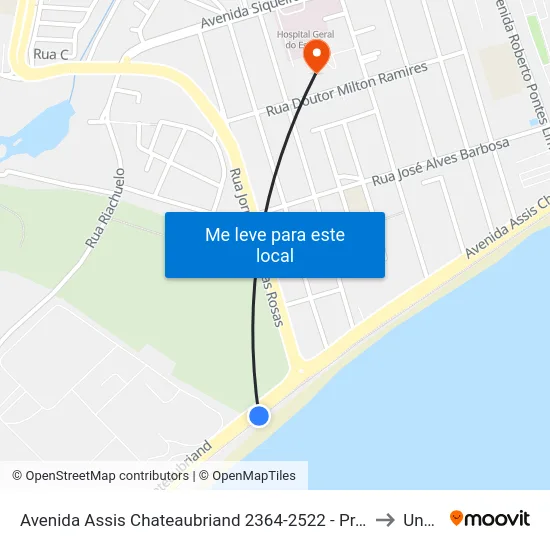 Avenida Assis Chateaubriand 2364-2522 - Prado Maceió - Al Brasil to Uncisal map