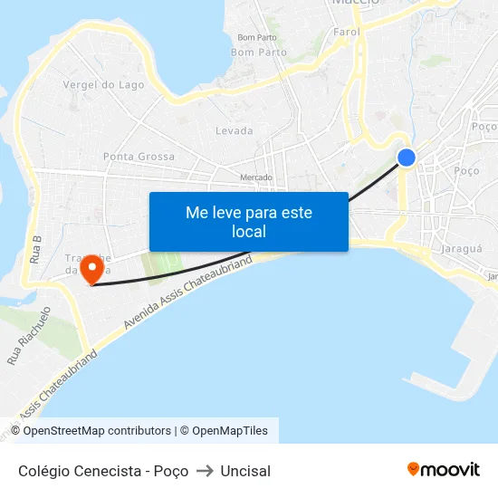 Colégio Cenecista - Poço to Uncisal map