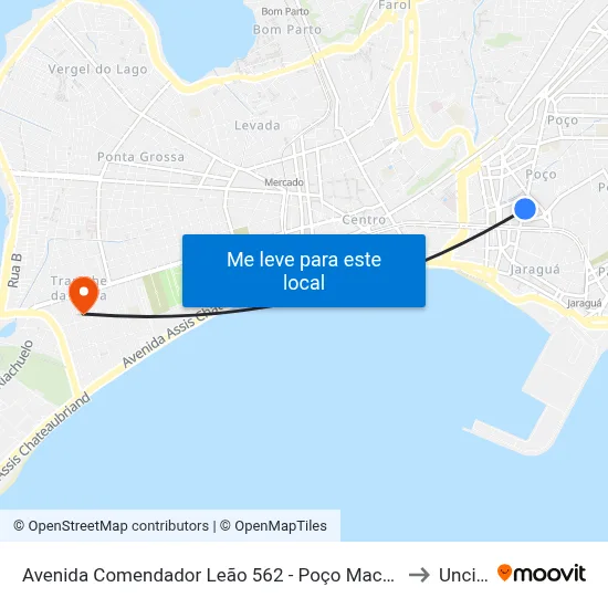 Avenida Comendador Leão 562 - Poço Maceió - Al Brasil to Uncisal map