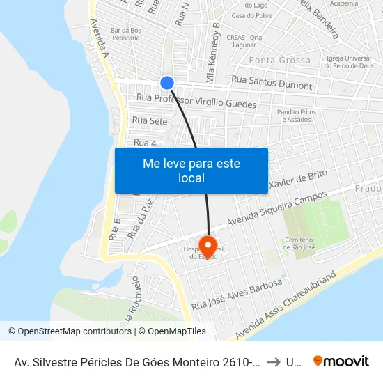 Av. Silvestre Péricles De Góes Monteiro 2610-2690 - Ponta Grossa Maceió - Al Brasil to Uncisal map