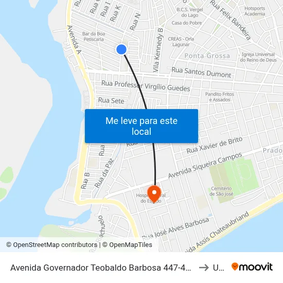 Avenida Governador Teobaldo Barbosa 447-461 - Vergel Do Lago Maceió - Al 57015-850 Brasil to Uncisal map