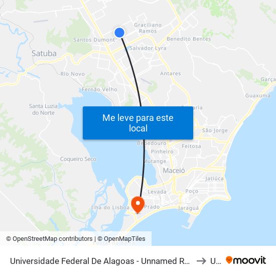 Universidade Federal De Alagoas - Unnamed Road - Cidade Universitária Maceió - Al República Federativa Do Brasil to Uncisal map