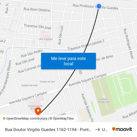 Rua Doutor Virgilio Guedes 1162-1194 - Ponta Grossa Maceió - Al 57014-220 Brasil to Uncisal map