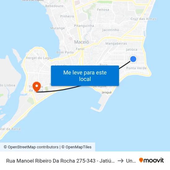 Rua Manoel Ribeiro Da Rocha 275-343 - Jatiúca Maceió - Al 57035-395 Brasil to Uncisal map