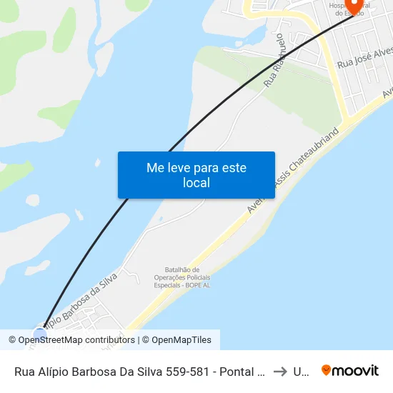 Rua Alípio Barbosa Da Silva 559-581 - Pontal Da Barra Maceió - Al 57010-810 Brasil to Uncisal map