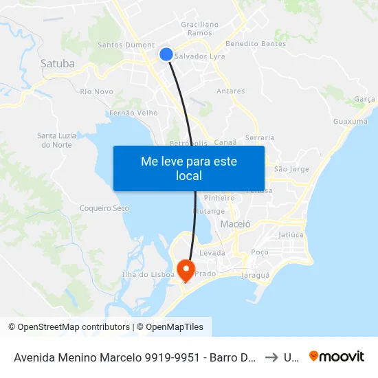 Avenida Menino Marcelo 9919-9951 - Barro Duro Maceió - Al República Federativa Do Brasil to Uncisal map