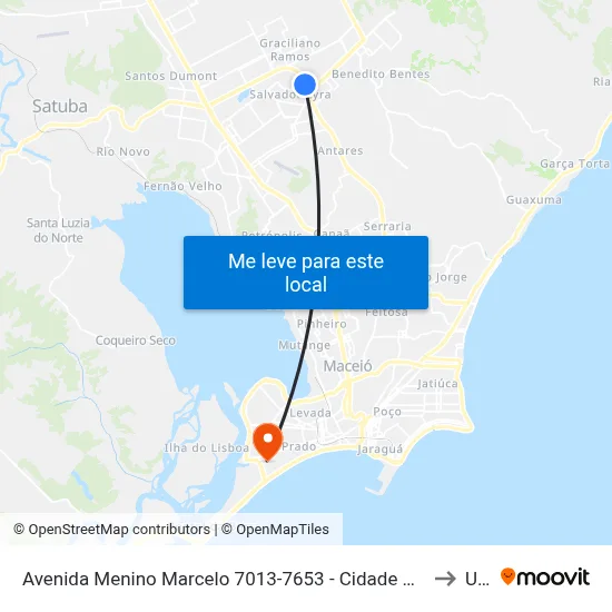 Avenida Menino Marcelo 7013-7653 - Cidade Universitária Maceió - Al 57073-470 República Federativa Do Brasil to Uncisal map