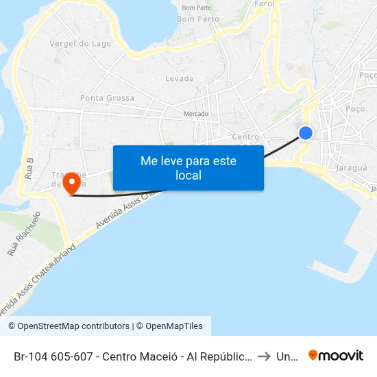 Br-104 605-607 - Centro Maceió - Al República Federativa Do Brasil to Uncisal map