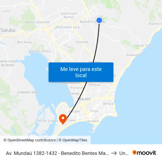 Av. Mundaú 1382-1432 - Benedito Bentes Maceió - Al 57085-778 Brasil to Uncisal map