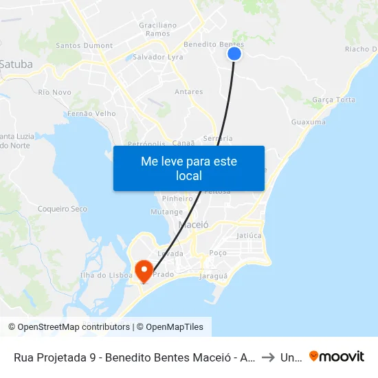 Rua Projetada 9 - Benedito Bentes Maceió - Al República Federativa Do Brasil to Uncisal map