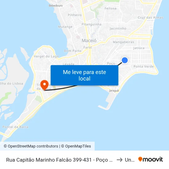 Rua Capitão Marinho Falcão 399-431 - Poço Maceió - Al 57025-260 Brasil to Uncisal map