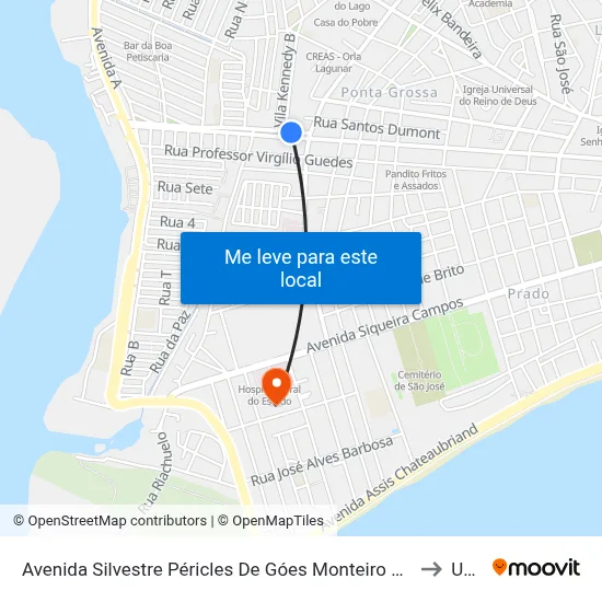 Avenida Silvestre Péricles De Góes Monteiro 2986-3044 - Ponta Grossa Maceió - Al Brasil to Uncisal map