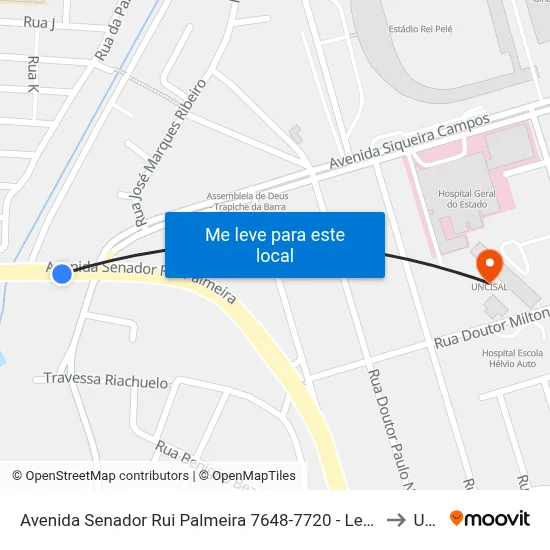 Avenida Senador Rui Palmeira 7648-7720 - Levada Maceió - Al República Federativa Do Brasil to Uncisal map