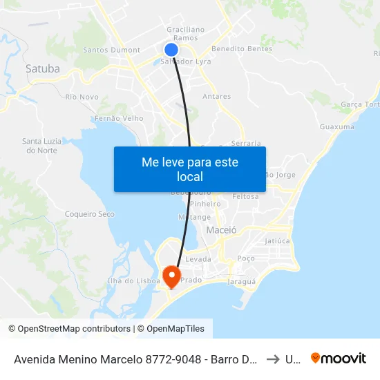 Avenida Menino Marcelo 8772-9048 - Barro Duro Maceió - Al República Federativa Do Brasil to Uncisal map