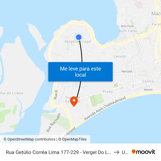 Rua Getúlio Corrêa Lima 177-229 - Vergel Do Lago Maceió - Al 57015-340 República Federativa Do Brasil to Uncisal map