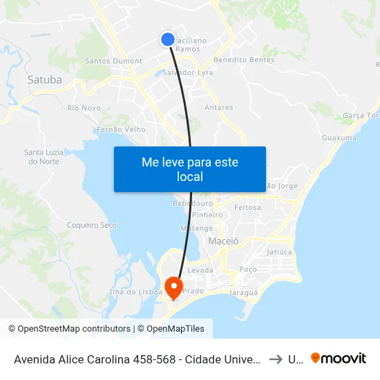Avenida Alice Carolina 458-568 - Cidade Universitária Maceió - Al 57073-415 República Federativa Do Brasil to Uncisal map