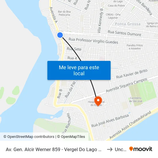 Av. Gen. Alcir Werner 859 - Vergel Do Lago Maceió - Al Brasil to Uncisal map