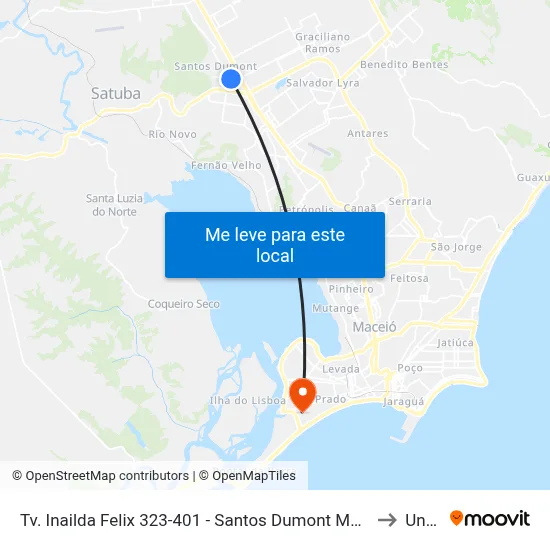 Tv. Inailda Felix 323-401 - Santos Dumont Maceió - Al 57075-520 Brasil to Uncisal map