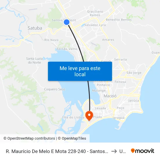 R. Maurício De Melo E Mota 228-240 - Santos Dumont Maceió - Al 57075-655 Brasil to Uncisal map